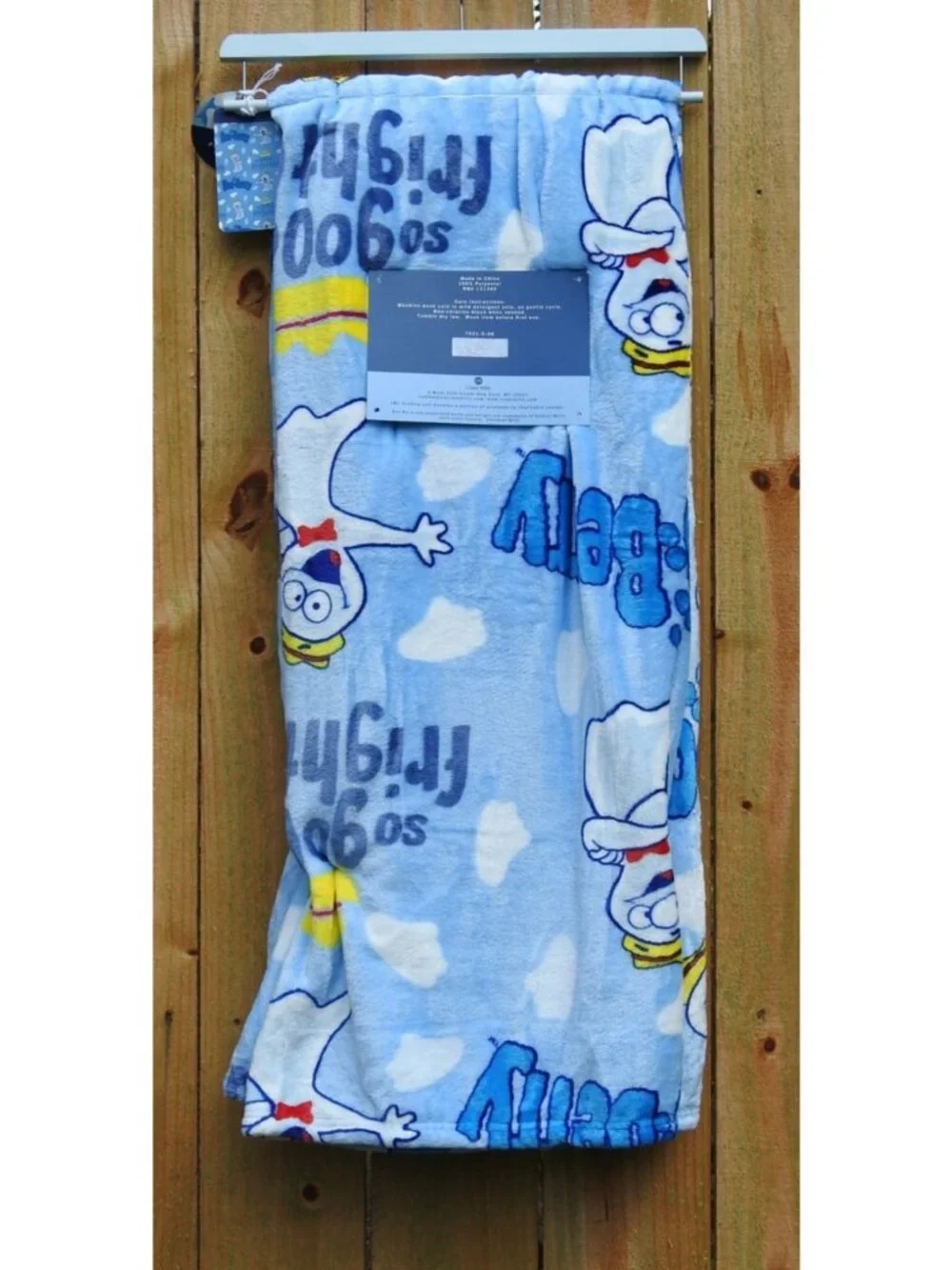 Boo Berry Cereal Ghost Plush Throw Blanket 60x70 Halloween NWT Blue Halloween